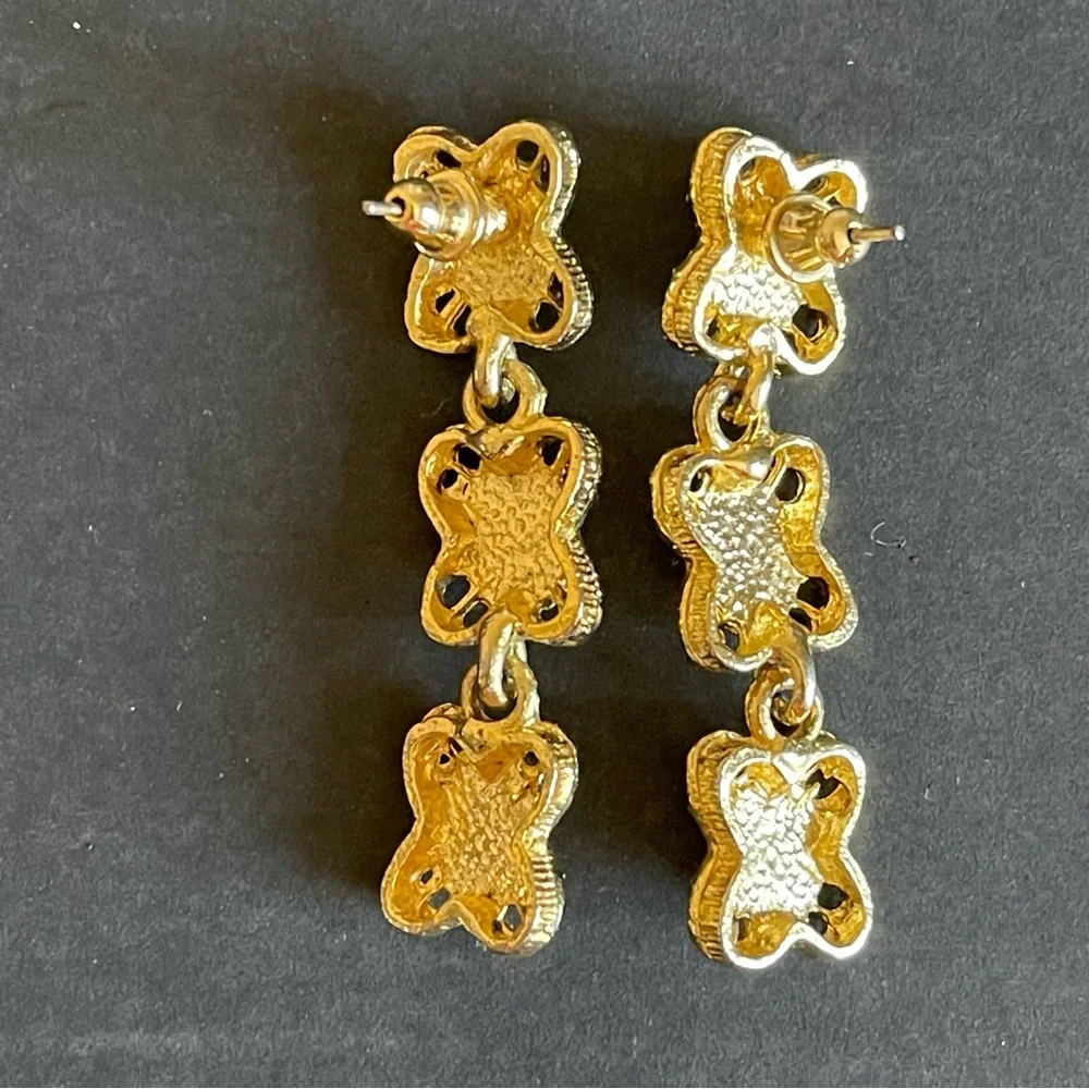 Elegant Gold Multicolor Drop Earrings_5